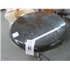 Image 2 : Ornate iron Bow Tie Marble Top Pedestal Table