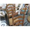 Image 2 : Oak Ladderback Rush Seat Chairs - Pair