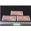 Image 1 : (3) Canadian Two Dollar Bills (1974)