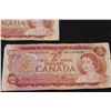 Image 3 : (3) Canadian Two Dollar Bills (1974)