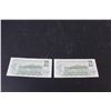 Image 4 : (2) Canadian One Dollar Bills (1973)