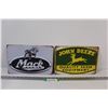 Image 1 : (2) Metal Decor Signs: John Deere & Mack