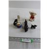 Image 1 : (4) Cat Trinkets, Cat Salt and Pepper Shakers