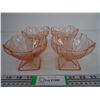 Image 1 : (4) Vintage Pink Sowerby Dessert Ice Cream Bowls