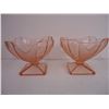 Image 2 : (4) Vintage Pink Sowerby Dessert Ice Cream Bowls