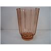 Image 7 : Carnival Glass 5" Footed Berry Bowl (chipped), Vase made in China and Pink Glass Vase