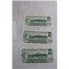 Image 4 : (3) Canadian 1973 $1 Bills