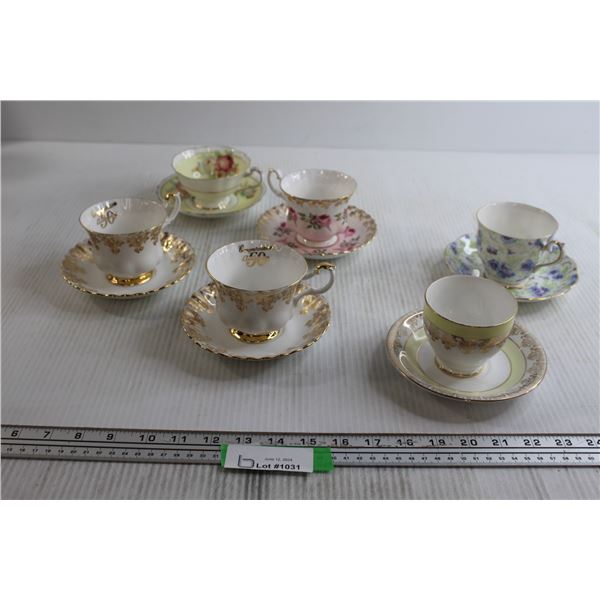 (6) Assorted Teacups with Saucers - Royal Albert, Paragon