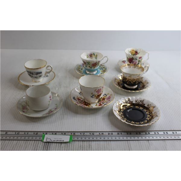 (6) Assorted Teacups with Saucers - Royal Albert, Staffordshire