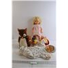 Image 1 : Battery Operated Doll - Untested, (3) Dolls, Assorted Toys