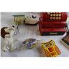 Image 2 : Assorted Kids Toys - (2) Snoopy Figurines (Missing (1) Tail), Crayons, Misc.
