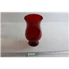 Image 1 : Red Hurricane Vase - 12" High