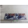Image 1 : (2) Edmonton Oilers Shed Signs - 1ft x 8"