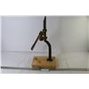 Image 1 : Vintage Corker Mounted on Wood (base is damaged)