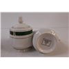 Image 2 : (4) Misc. Lot: Tin; Brass Trinket Box; Cream & Sugar Set Marked Fine China