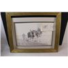 Image 2 : (3) 2 - Frames & Pulling Horses Art Print With Matting