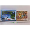 Image 1 : (2) Puzzles: Beach & Flowers - As Is