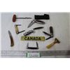 Image 1 : Metal Canada Sign - Assorted Pocket Knives - Vintage Razor