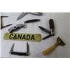 Image 4 : Metal Canada Sign - Assorted Pocket Knives - Vintage Razor