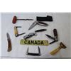 Image 5 : Metal Canada Sign - Assorted Pocket Knives - Vintage Razor