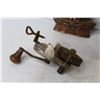 Image 6 : Vintage Items - Towel Holder - Thermometer - Tabacco Tins - Scribe - Hand Air Pumps - Hand Grinder