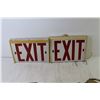 Image 5 : Brass Door Knocker - (2) Exit Signs - Vintage Trainer Scale