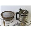 Image 2 : Vintage Items - Flour Sifter - Wire Strainer - Trivet - Canning Tools - Misc. Items