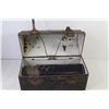 Image 6 : Mirrored Wall Shelf - Cash Drawer Change Insert - Vintage Metal Lunch Box w/Thermos
