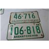 Image 2 : (4) Saskatchewan License Plates (1966 - 1968 - 1970)