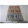 Image 1 : (3) Saskatchewan License Plates (1971 - 1975 - 1976)