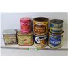 Image 1 : (7) Vintage Tins - CO-OP Peanut - Climax Jam - Manitoba Honey - Boston's Tea - Toffee Tins