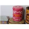 Image 4 : (7) Vintage Tins - CO-OP Peanut - Climax Jam - Manitoba Honey - Boston's Tea - Toffee Tins