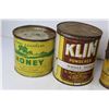 Image 3 : (6) Vintage Tins - Ovaltine - Sasco Honey - Roger's Syrup - Baking Powder - Pure Canadian Honey - Kl