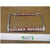 Image 1 : "Visalia Kitchen Motors" License Plate Frame