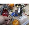Image 4 : Various Vintage Automobile Parts - Lights, Sediment Bowls, Ford Badge