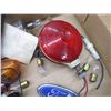 Image 5 : Various Vintage Automobile Parts - Lights, Sediment Bowls, Ford Badge