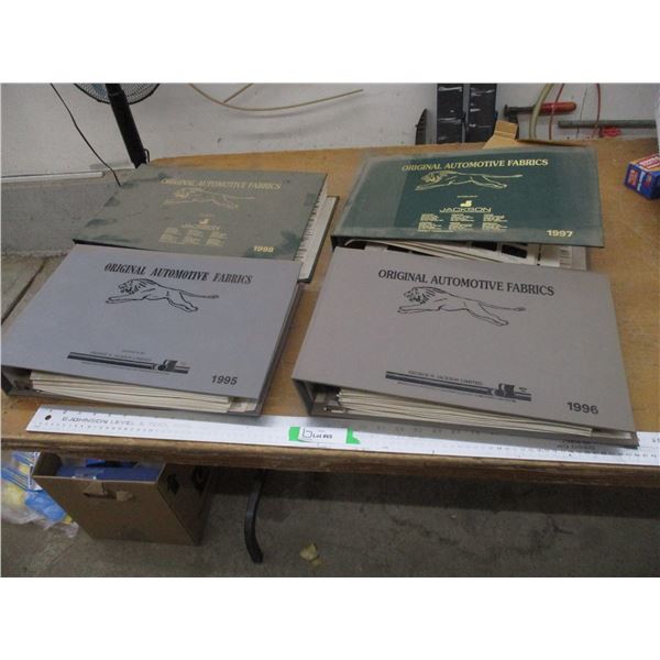 (4)Lion Original Automotive Fabrics Swatch Books - 1995-1998 (Various Manufacturers)