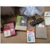 Image 3 : Box of Misc. Shop Items - Nails, Sandpaper, Bolts, Screws, J-Roller, Electrical Plugs/Plates etc.