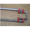 Image 2 : (2) Pipe Style Bar Clamps (52" & 48")