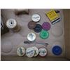 Image 3 : Vintage Hand Sewing Machine, (12) Jello Collector Wheels, (2) Wooden Thread Bobbins & Avon Car Charm