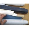 Image 2 : (5 Part. Rolls) Upholstery Fabric - Blue Nylon, Salmon, Blue, Black Vinyl (56" Wide, Lengths Undeter