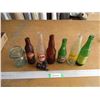 Image 1 : Jar & (6) Vintage Soda Bottles - Crush, Dad's Rootbeer, 7-Up Saskatoon