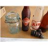 Image 2 : Jar & (6) Vintage Soda Bottles - Crush, Dad's Rootbeer, 7-Up Saskatoon
