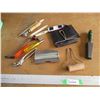 Image 1 : Upholstery Shop Tools -Curved Needles, Staple Pliers, Wet Stone, Angle Gauge, Snap Set etc.