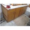 Image 1 : (5) Door and Drawer Counter Unit w/Bench Vise & Contents (27" x 7' Long)