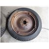 Image 2 : TBD…...(2) Antique Rims & Tires - Firestone Rubber 4.50x4.75-5.00-20 (Split Rims)