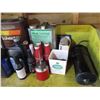 Image 4 : Various Shop Solvents & Fluids - Paint Thinner, Kerosene, Brake Fluid, Motor Oil, Gas Line Anti-Free