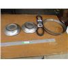Image 1 : (2) Ford Hub Caps & (2) Beauty Rings & Goodyear FHP V-Belt (NOS)