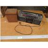 Image 1 : Sanyo Cassette Player Ghetto Blaster & Tin Storage Box