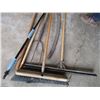 Image 2 : Shop Push Broom, Sickle Blade, Wash Wand 1" Dowel, Broom Handle, Shop Squeegee & Pitch Fork